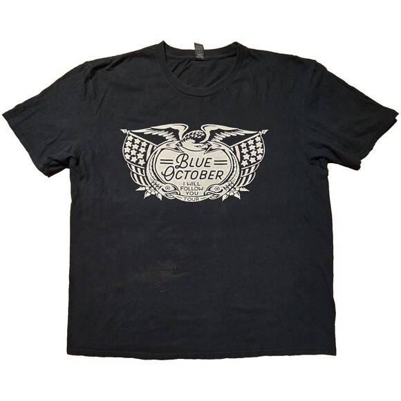 Blue October Shirt I Will Follow You Tour 2018 Black Anvil XL Double Sided - Picture 1 of 10